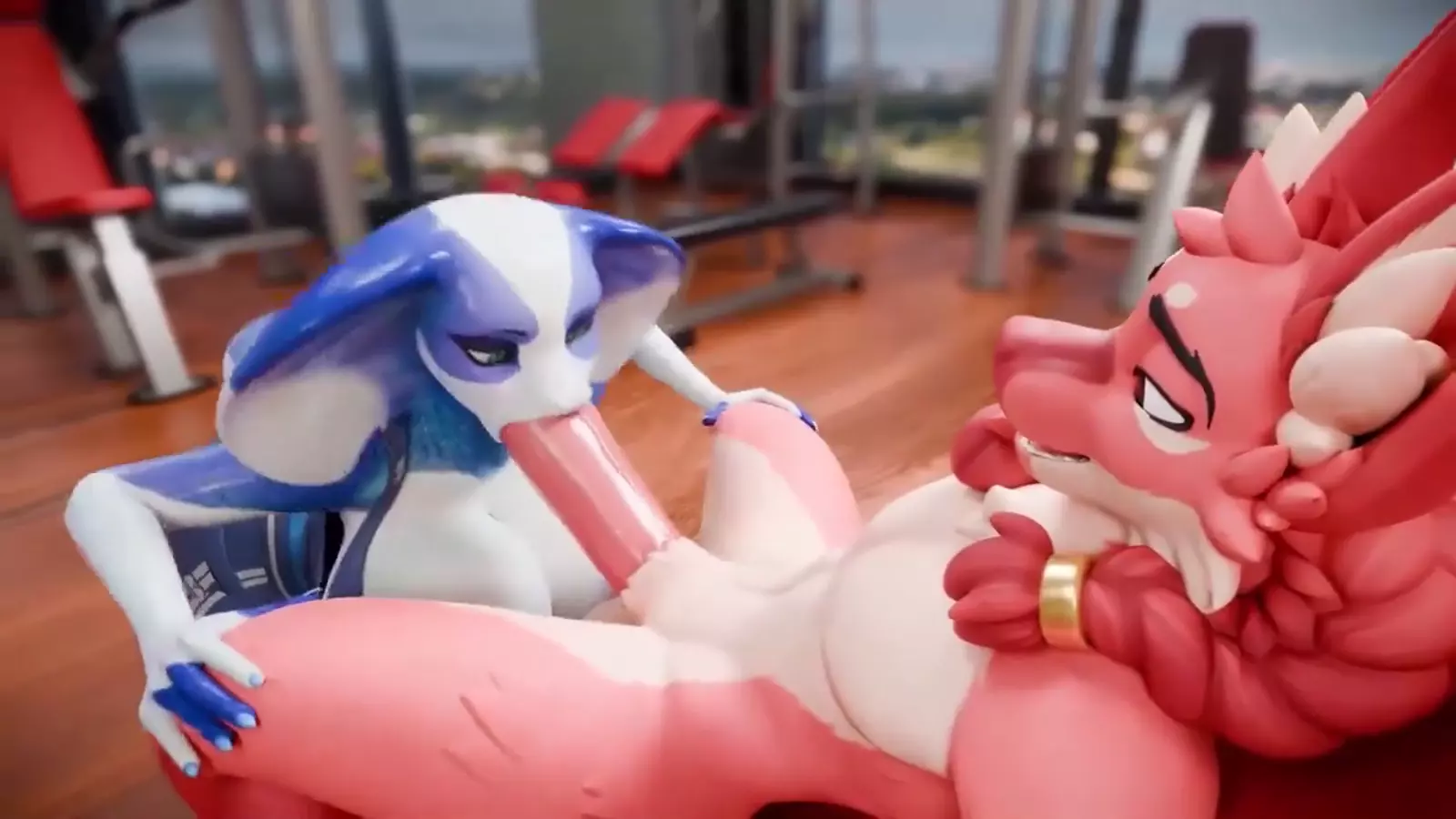 A funny artaffe characters body inflates with cum during an unusual fetish