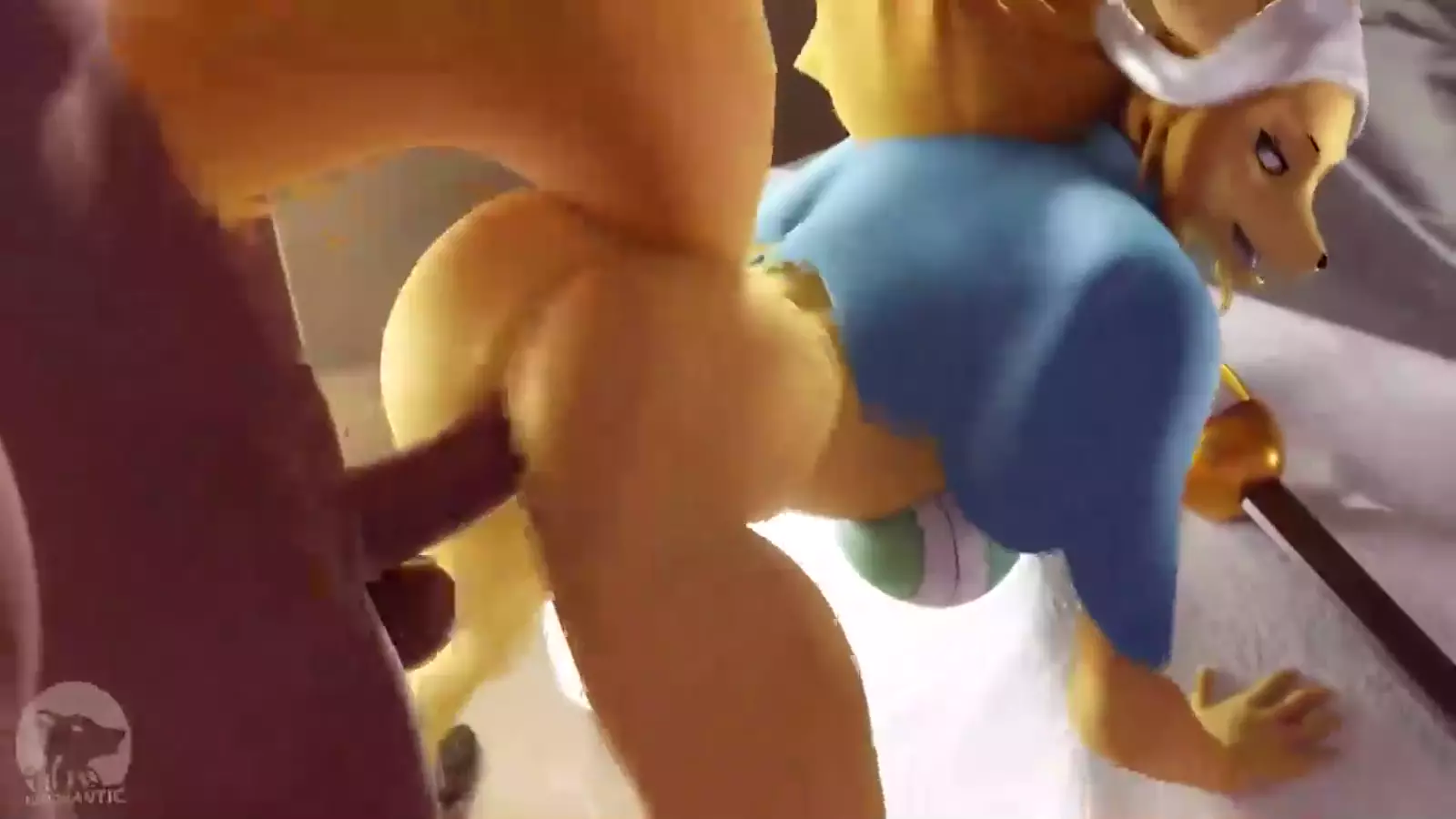 Sans Futa presenting her gigantic bottom