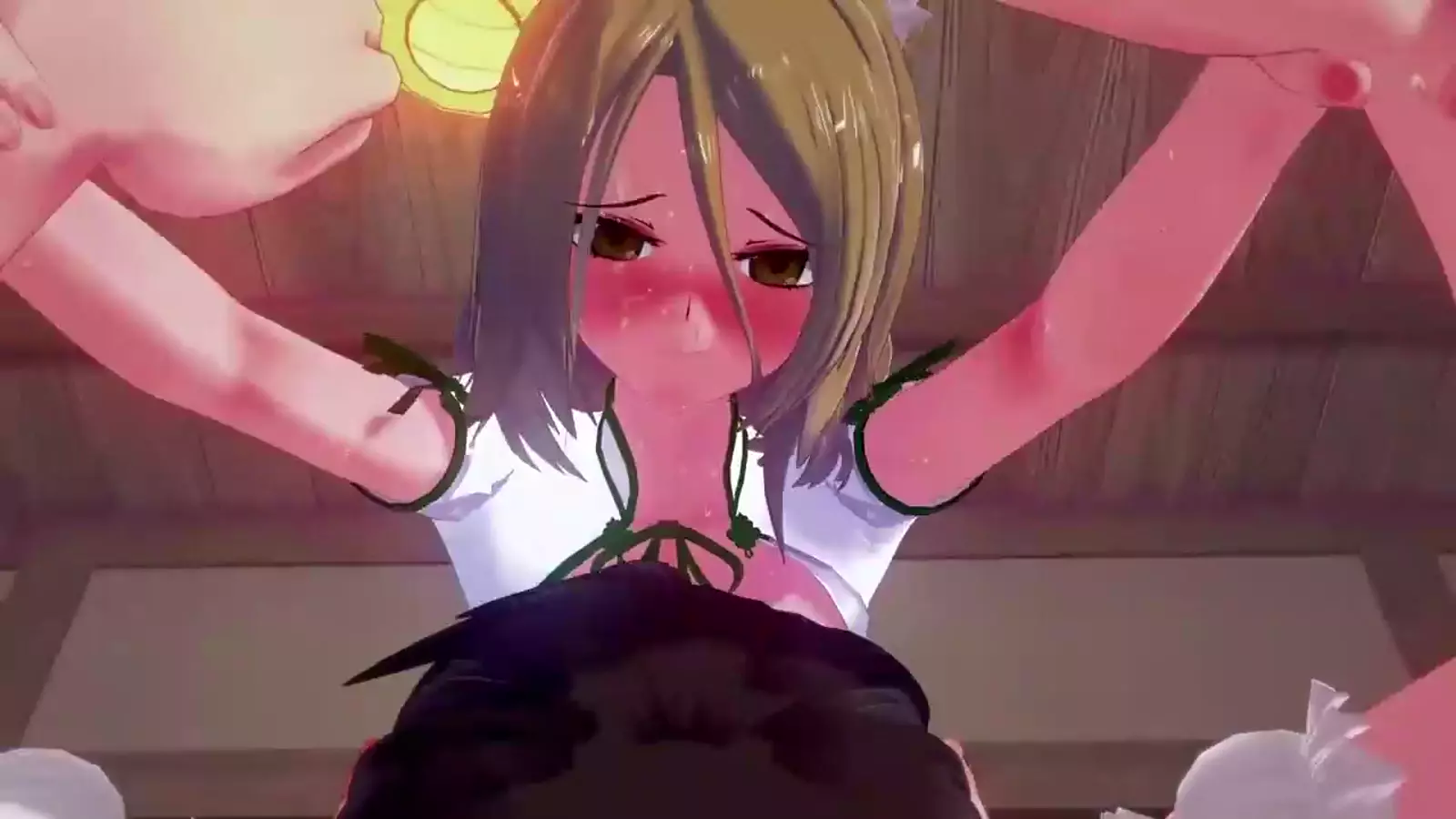 Character with an appealing step bottom round in a hentai animation