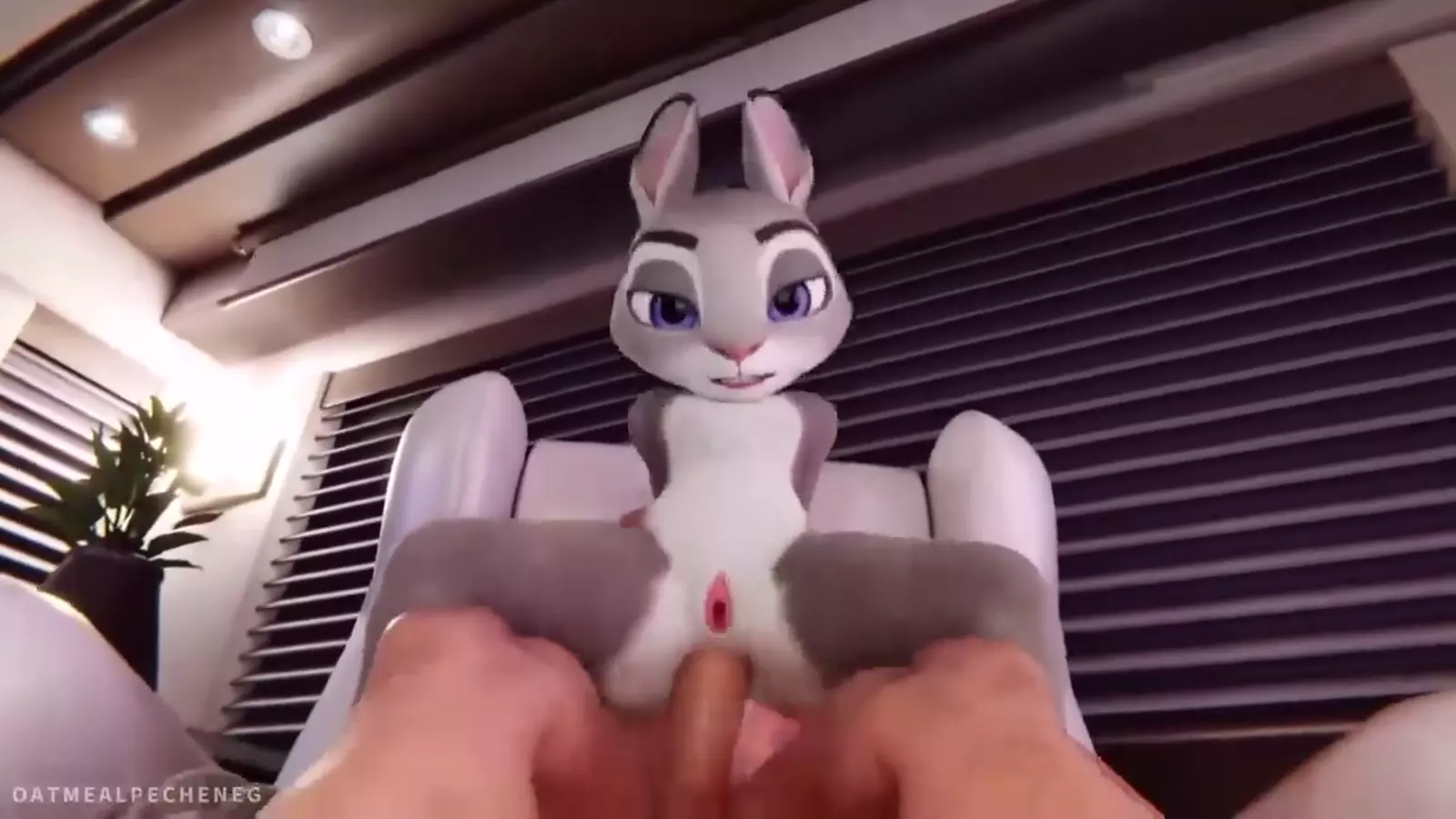 bunnygirl Shaggy masturbating